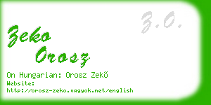 zeko orosz business card